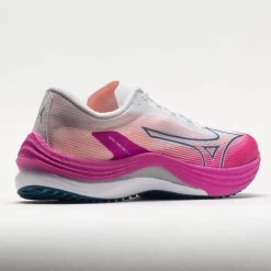 Mizuno Wave Rebellion Flash Women's White/Silver -Fashion Shoes Specialty Store 049705 6