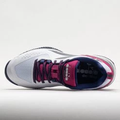 Diadora Blushield Torneo 2 Clay Women's White/Blueprint/Pink Yarrow -Fashion Shoes Specialty Store 117022 2