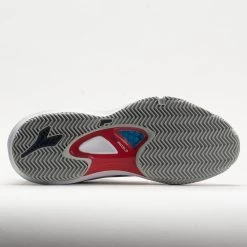 Diadora Speed Blushield Fly 4+ Clay Men's White/Blue Corsair/Fiery Red -Fashion Shoes Specialty Store 117032 4