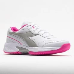 Diadora Challenge 4 SL Junior White/Silver/Rodamine Red -Fashion Shoes Specialty Store 121325 5