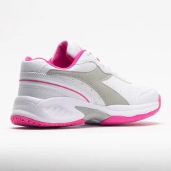 Diadora Challenge 4 SL Junior White/Silver/Rodamine Red -Fashion Shoes Specialty Store 121325 6