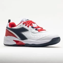 Diadora Challenge 5 SL Junior White/Blue Corsair/Fiery Red -Fashion Shoes Specialty Store 121359 5