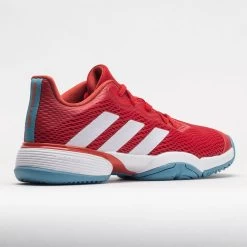 Adidas Barricade Junior Better Scarlet/White/Preloved Red -Fashion Shoes Specialty Store 121361 6