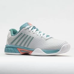 K-Swiss Hypercourt Express 2 Junior Blanc De Blanc/Nile Blue/Desert -Fashion Shoes Specialty Store 121383 5