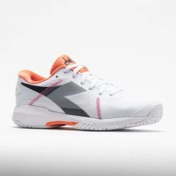 Diadora Trofeo AG Pickleball Women's White/Black/Vermillion Orange -Fashion Shoes Specialty Store 370024 5