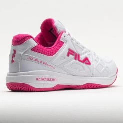 Fila Double Bounce 3 Women's White/White/Pink Glo -Fashion Shoes Specialty Store 370042 6