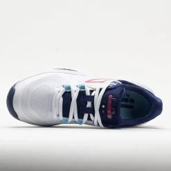 Diadora Trofeo 2 AG Pickleball Women's White/Blueprint/Pink Yarrow -Fashion Shoes Specialty Store 370081 2