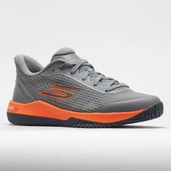 Skechers Viper Court Pro Men's Grey/Orange -Fashion Shoes Specialty Store 370104 5