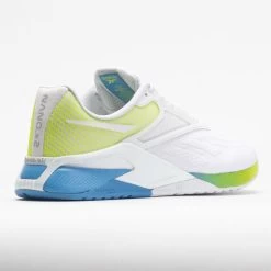 Reebok Nano X2 Women's White/Essential Blue/Acid Yellow -Fashion Shoes Specialty Store 561835 6