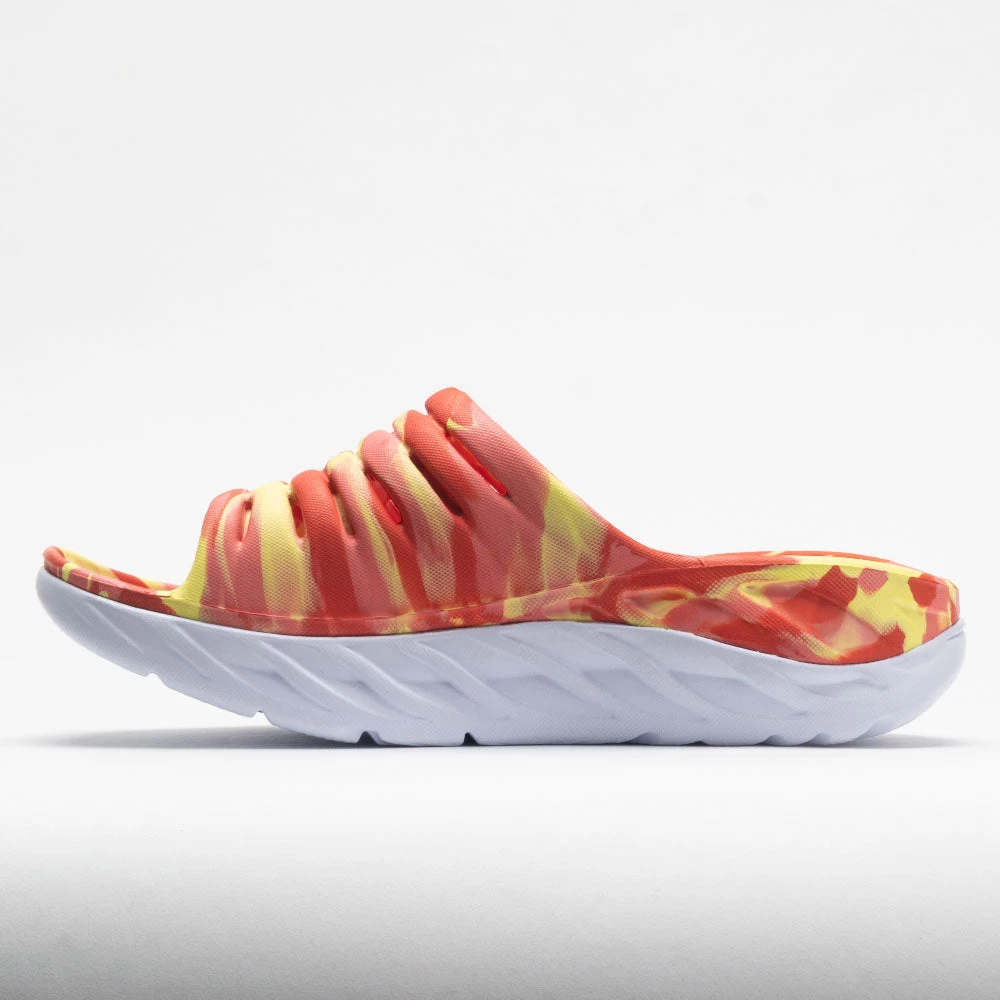 HOKA Ora Recovery Slide Swirl Unisex Yellow Pear/Fiesta 3 HOKA Ora Recovery Slide Swirl Unisex Yellow Pear/Fiesta - Image 3