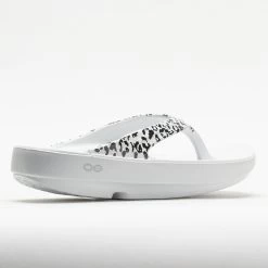 OOFOS OOlala Limited Women's White/Black Leopard -Fashion Shoes Specialty Store 570571 6