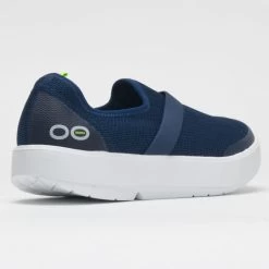 OOFOS OOmg Low Women's White/Navy -Fashion Shoes Specialty Store 631140 6